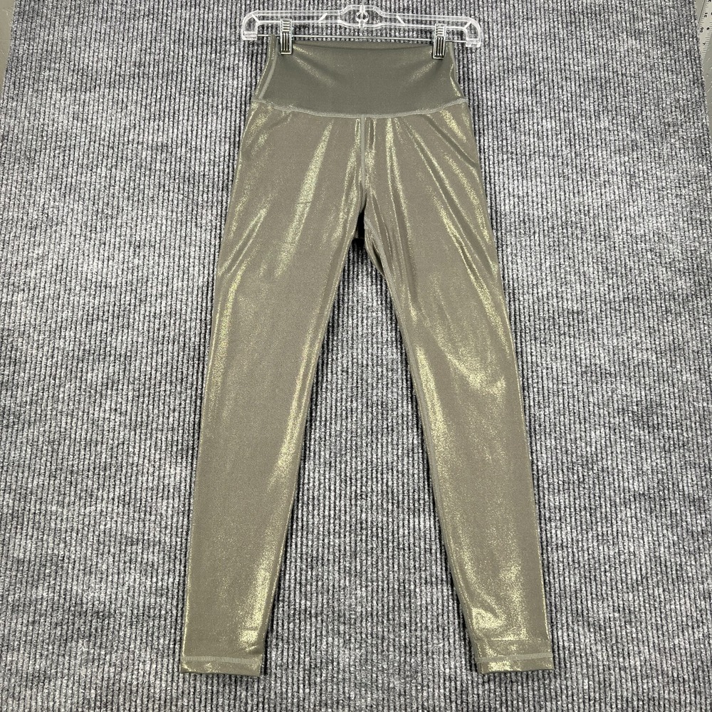 All Fenix Leggings Womens Size Small‎ Green Shimmer Activewear Workout Gym Lift